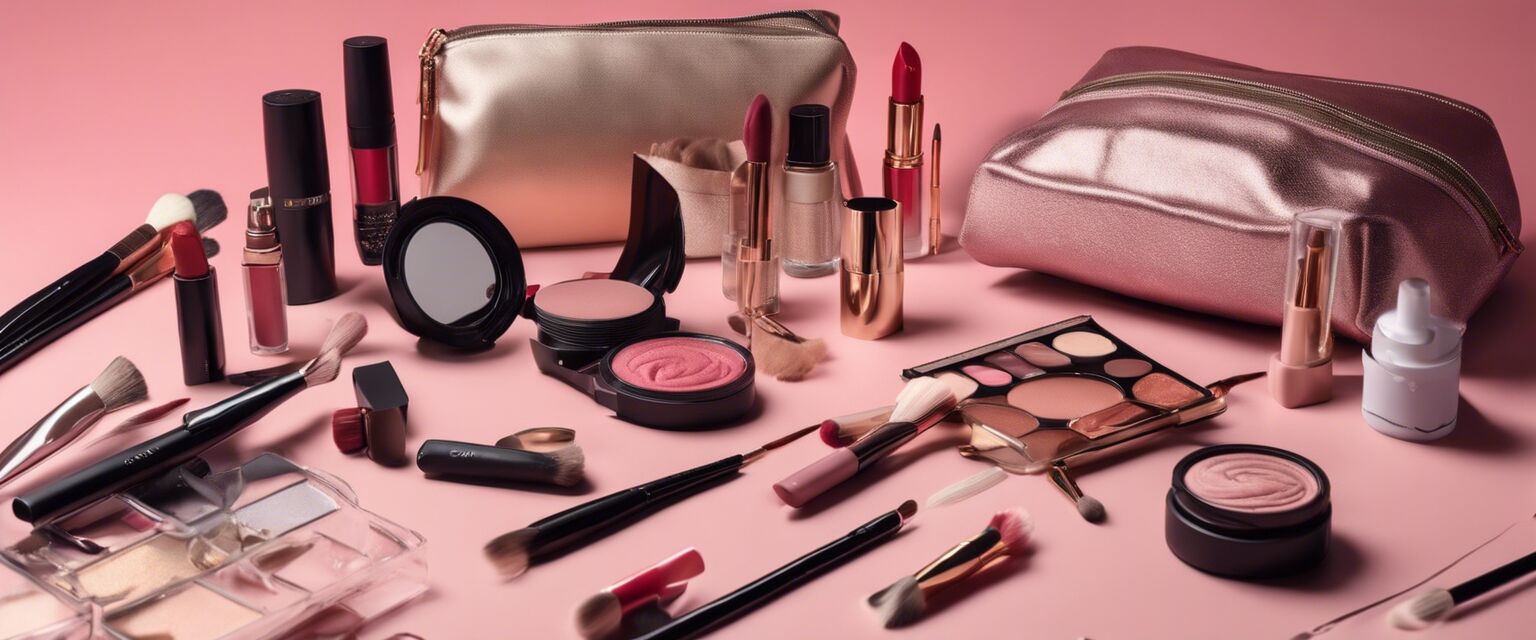 Beauty accessories including a makeup bag