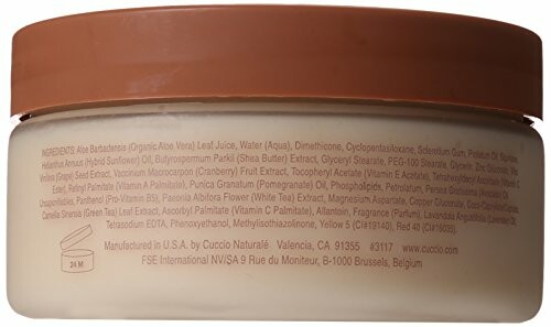Cuccio Naturale product label with ingredients list