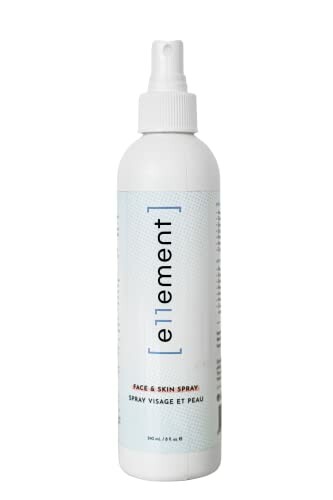 Element face and skin spray bottle with label and QR code